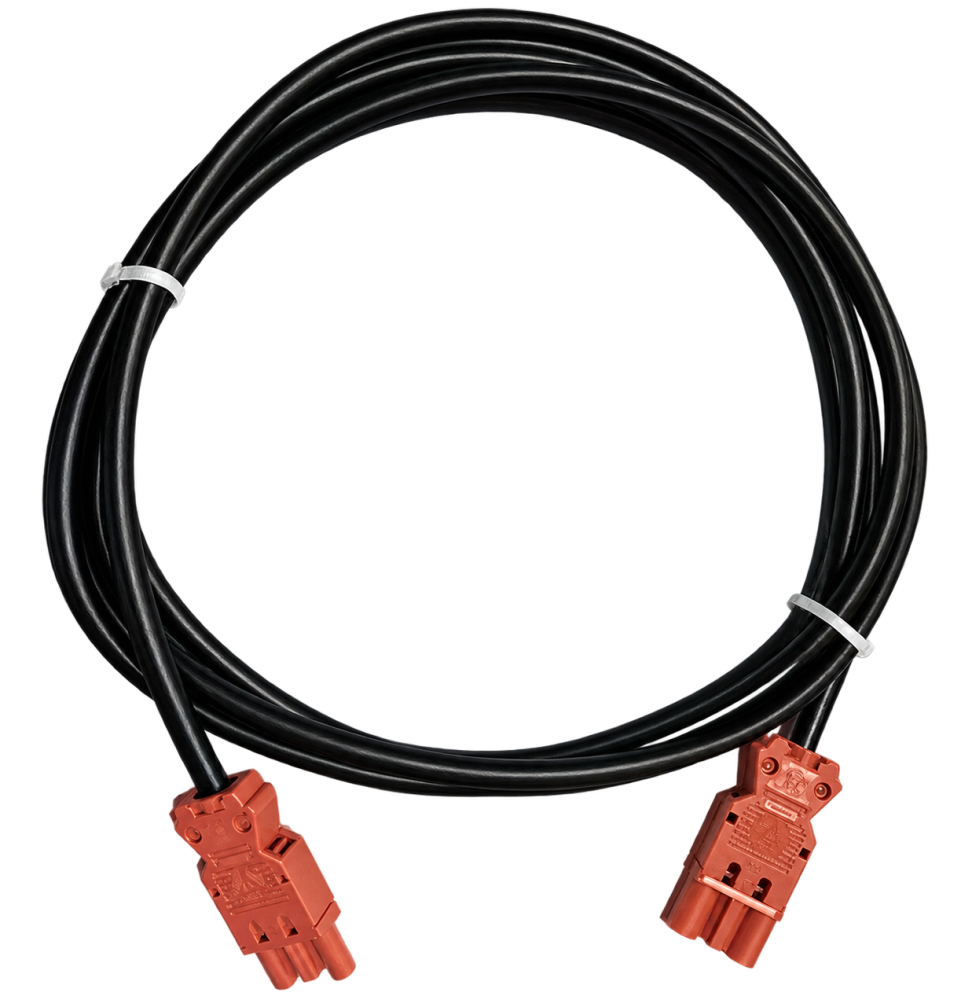 Verbindungsleitung 110 V Buchse - Stecker orange