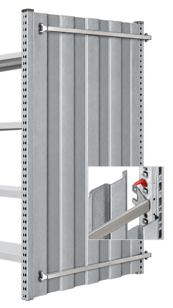 Vollblech-Rückwand für Regallänge 995 mm
