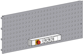 Energieleiste für Wareneingang auf Rückwand